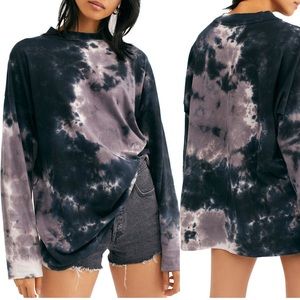 Free People Be Free Tie Dye Oversized Longsleeve